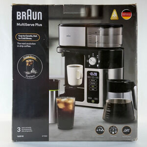 Braun MultiServe Plus 10-Cup Pod-Free Drip Coffee Maker KF 9250BK Hot Cold New